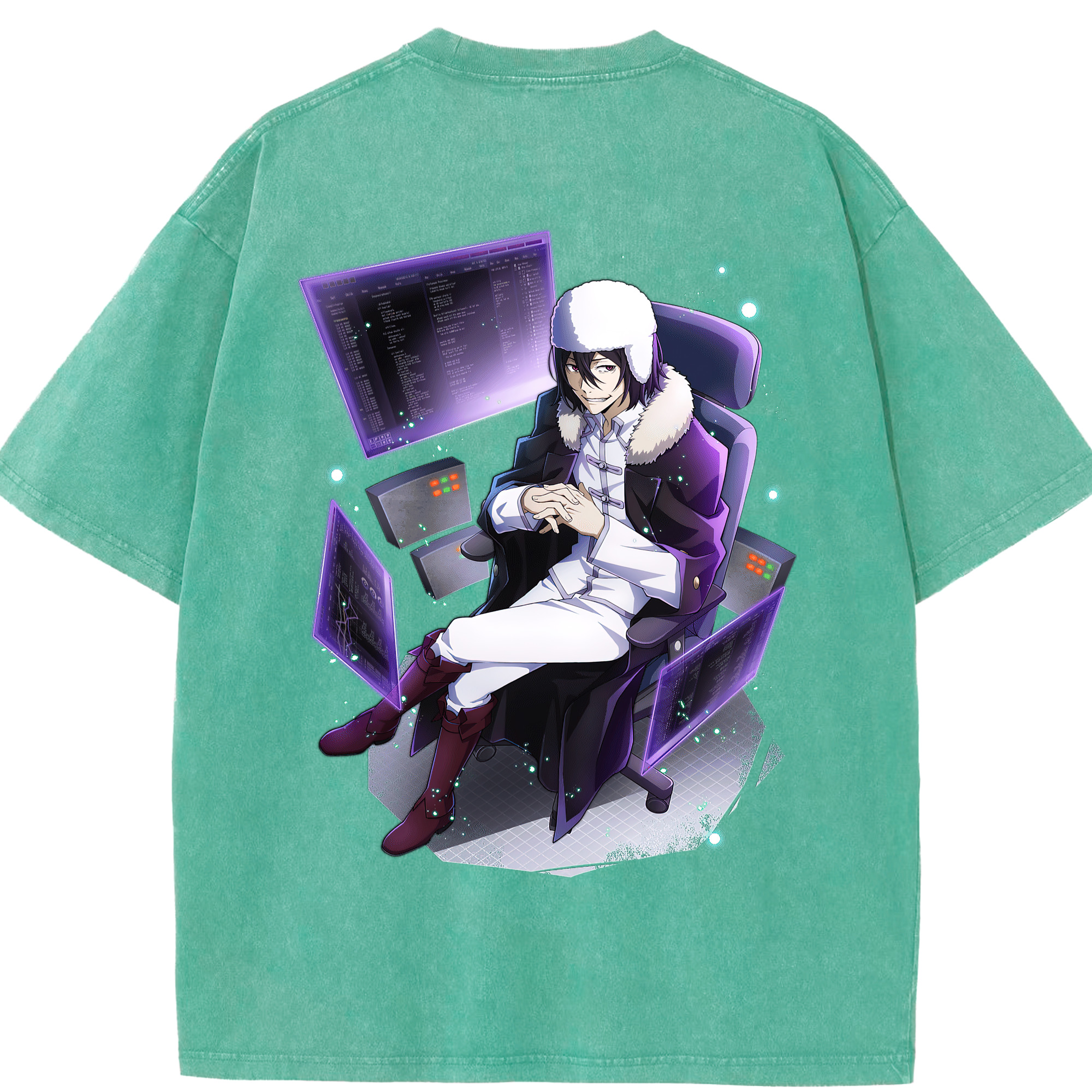 （画像用） 文豪ストレイドッグス Bungo Stray Dogs 綿100% ヴィンテージ風 半袖Tシャツ（背面プリント）